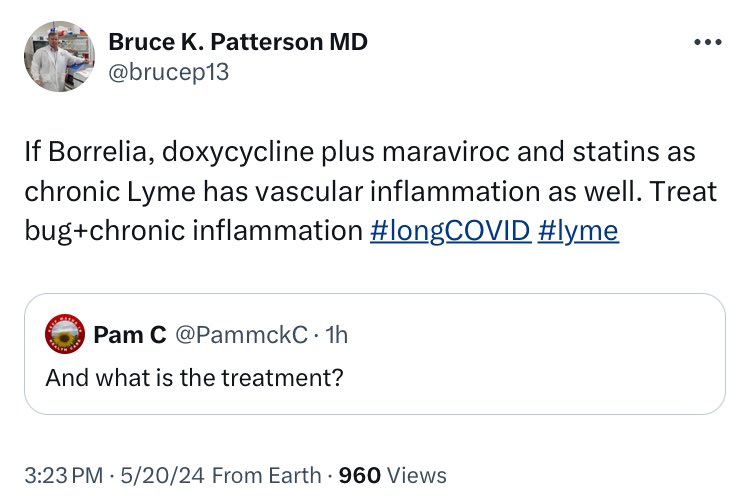 This might work since statins also have an antifungal effect. If you can’t tolerate ABs or statins, you can substitute Cryptolepis for Doxycycline, Shikonin for Maraviroc, and Lysimachiae for statins.