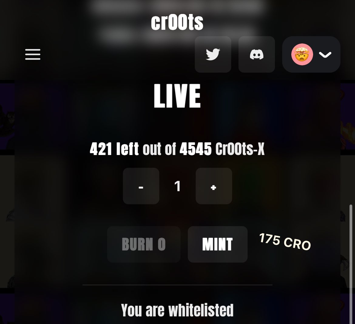 Sooo 👀

Only 421 #Cr00tsX left, then ranks goes live, then the gates to secondary market open, are you ready ? 👊🏽💥

Follow: <a href="/SkullyXcro/">Skully-X-Cr00ts | Sales 🤖</a> for the sales

Website: cr00tsnft.ca