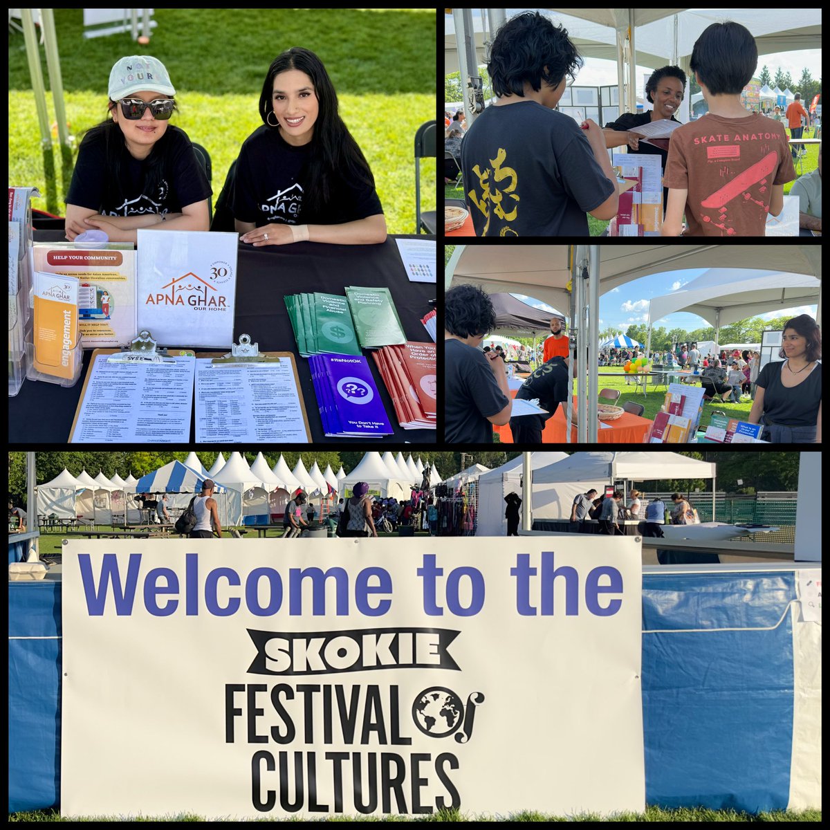 Glad to participate in the Skokie Festival of Cultures to raise awareness about gender-based violence and #ApnaGhar’s programs and services #EndGBV #GenderJustice #ImmigrantJustice #RefugeeRights #RacialJustice #SocialJustice #PublicHealth #HumanRights