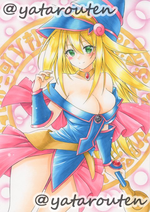 おはようございます☀️  昨日フォロワーさんと 通話で女子会できて楽しかった😆💫  また機会があったらやってみたいな☺️  #手描きイラスト #アナログイラスト #コピックイラスト #コピック #ブラック・マジシャン・ガール