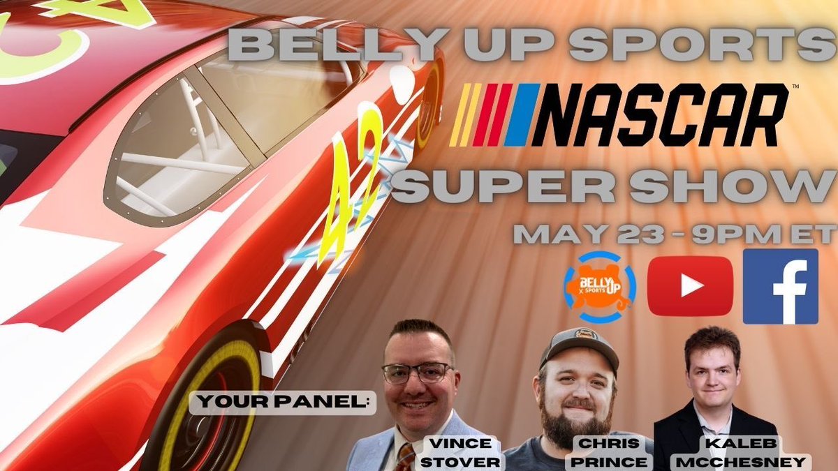 Join Vince (@SportsStove) as he is joined by Belly Up’s Chris Prince and Kaleb McChesney to recap the first half of the NASCAR season and look ahead at what is to come! It’s the Belly Up NASCAR Super Show LIVE May 23rd at 9PM ET🖥️ youtube.com/live/JVYBjQ-v4…