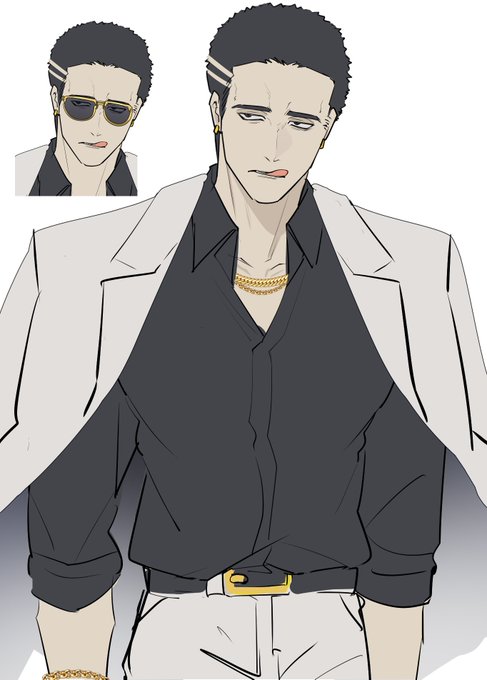 「collared shirt white jacket」 illustration images(Latest)