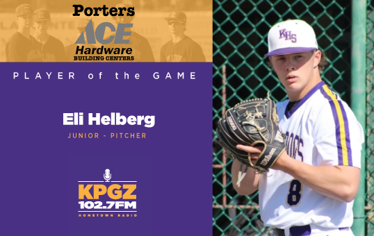 The Bulldogs are District Champions! Today's <a href="/PortersBuilding/">Porters Building</a> Player of the Game is Eil Helberg! Eli was on fire as he threw for 5 innings, struckout 5 batters and only gave up 4 hits and 1 walk. Way to go Eil!