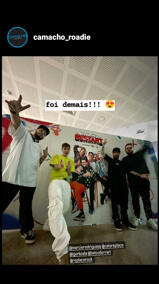 replace_rock's tweet photo. valeu @banda_restart 🧡 https://t.co/BlwgSafyV1
