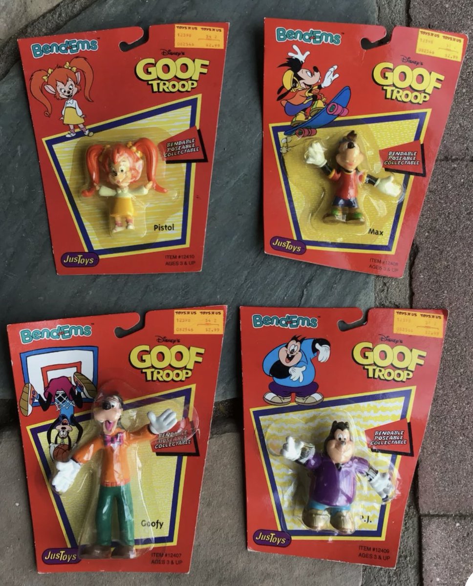 #disney Cool, vintage Goof Troop bendies 😁👌👍!