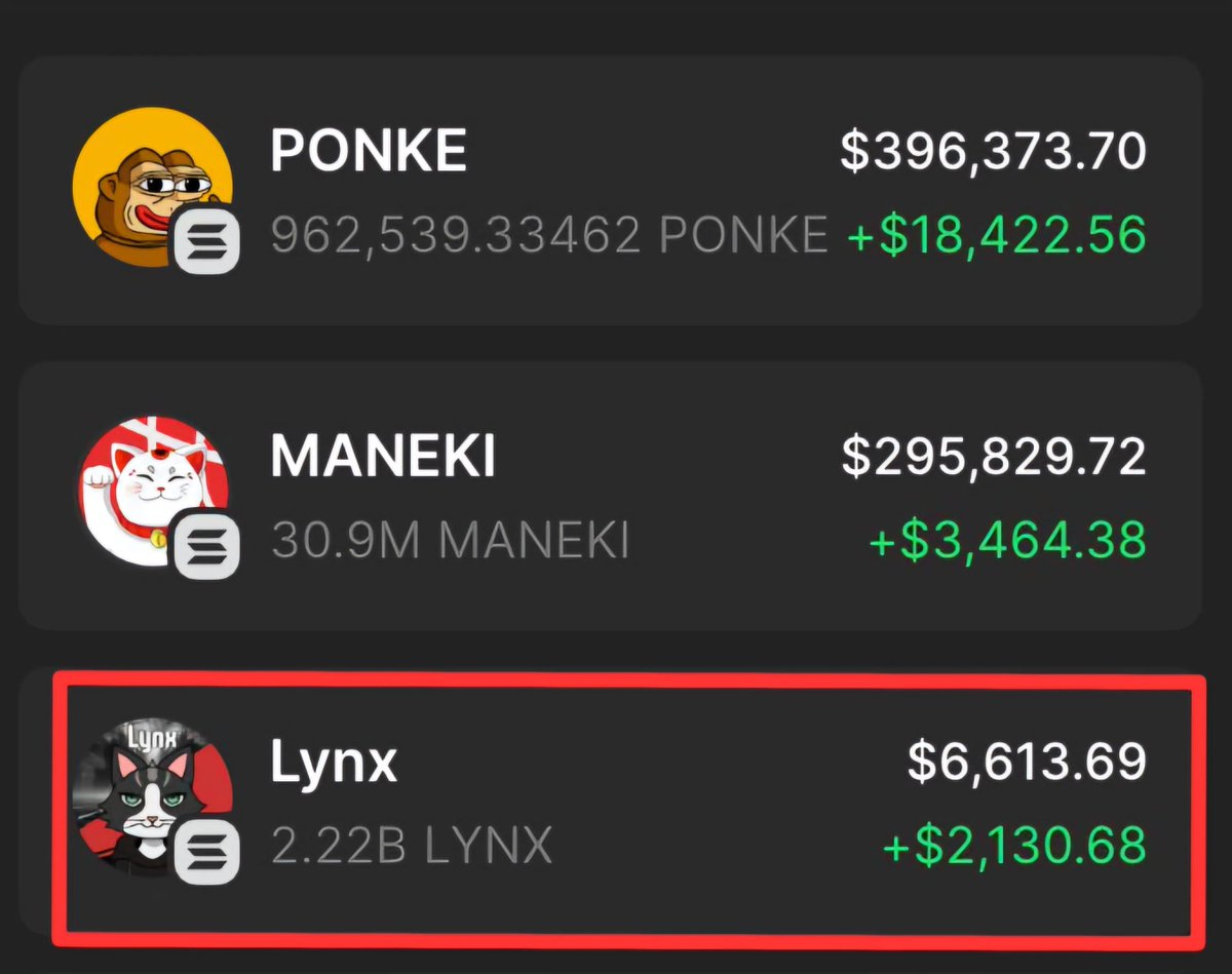 My next 100x gem !

$LYNX just went live ! My last call did 10x on Twitter and 20x on private ! This time looks like 100x call ! 

CA - ESU5ve5ciRCaTQ54xSvy4Vjk4KTLjStkf3usdWt7pNB4

Drop wallets + retweet for airdrop ! Check wallet in 60 mins !