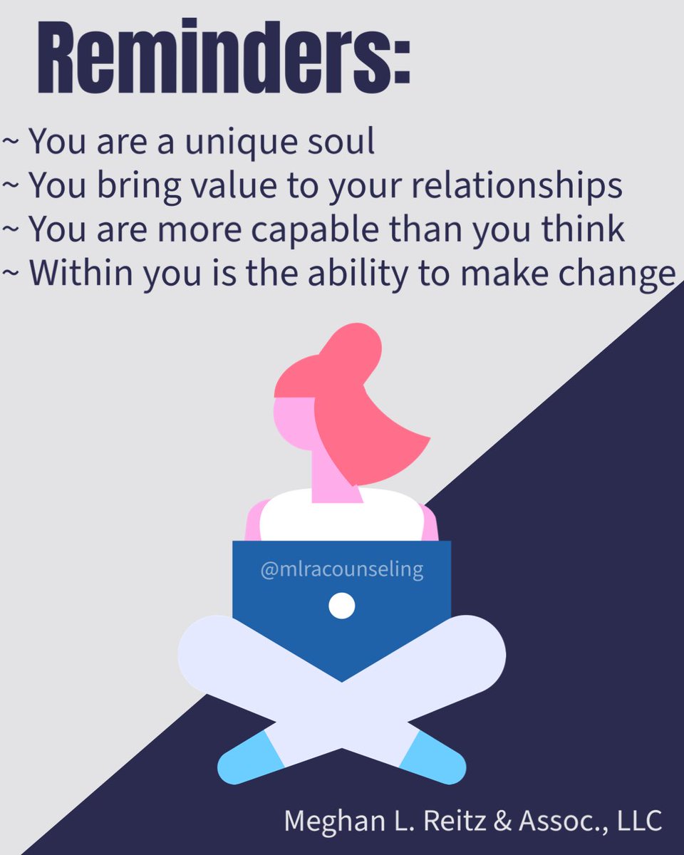 When self-doubt creeps in, keep this as a reminder to challenge those negative automatic thoughts 🧠 #counselorshelp #burnbrightnotout #mentalhealthmatters #mentalhealthawareness #tools2thrive #bethe1to #be4stage4 #4mind4body #chicago
#mentalhealthawarenessmonth