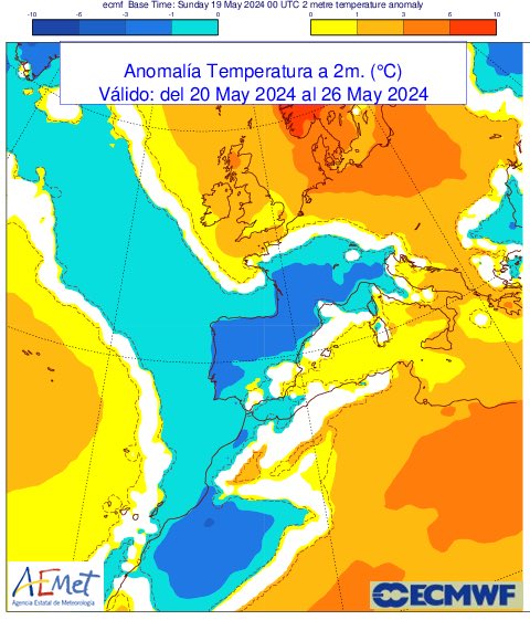 🌡️🌡️🌡️ ¿Has notado que la temperatura no es muy propia de mayo en este inicio de semana? Estás en lo cierto. Siguen bajas para la época. Solo a finales de semana empezarán a subir acorde con los valores de finales de mayo.