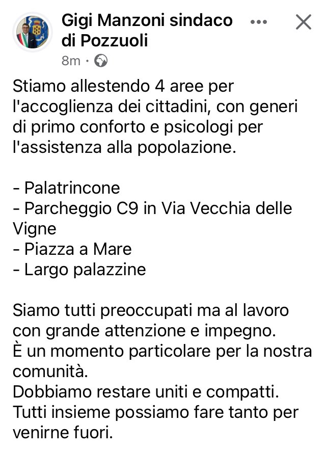 Prego condividere #campiflegrei #terremoto