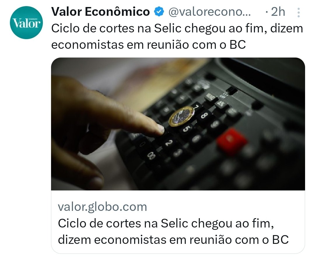 Para alegria dos rentistas. Eles já precificaram que Galípolo, o possível indicado por Lula pro BC, vão manter a SELIC lá em cima?