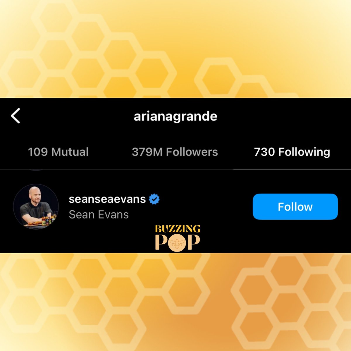 Ariana Grande has followed ‘Hot Ones’ host, Sean Evans, on Instagram.
