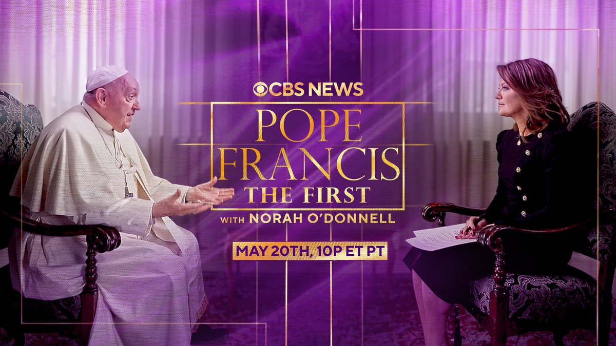 Join us at 10:00 pm ET/PT! @CBS #popefrancis #vatican #primetime