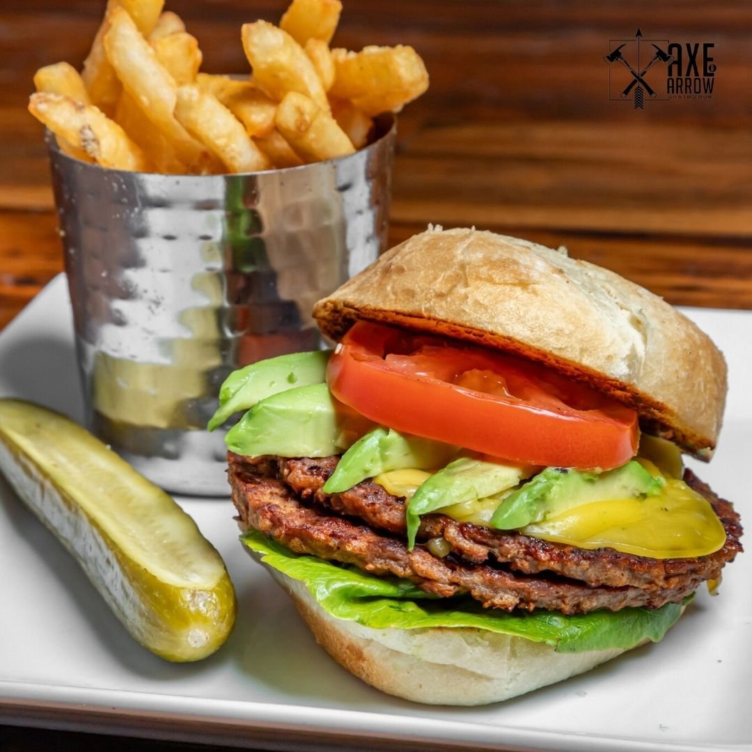 AxeArrow's tweet image. Who says burgers can't be plant-powered and delicious? Not us! Our Beyond Burger is turning heads in Bremerton. It's good for the planet and your palate!

#AxeandArrowGastropub #BeyondDelicious #PlantBasedPerfection