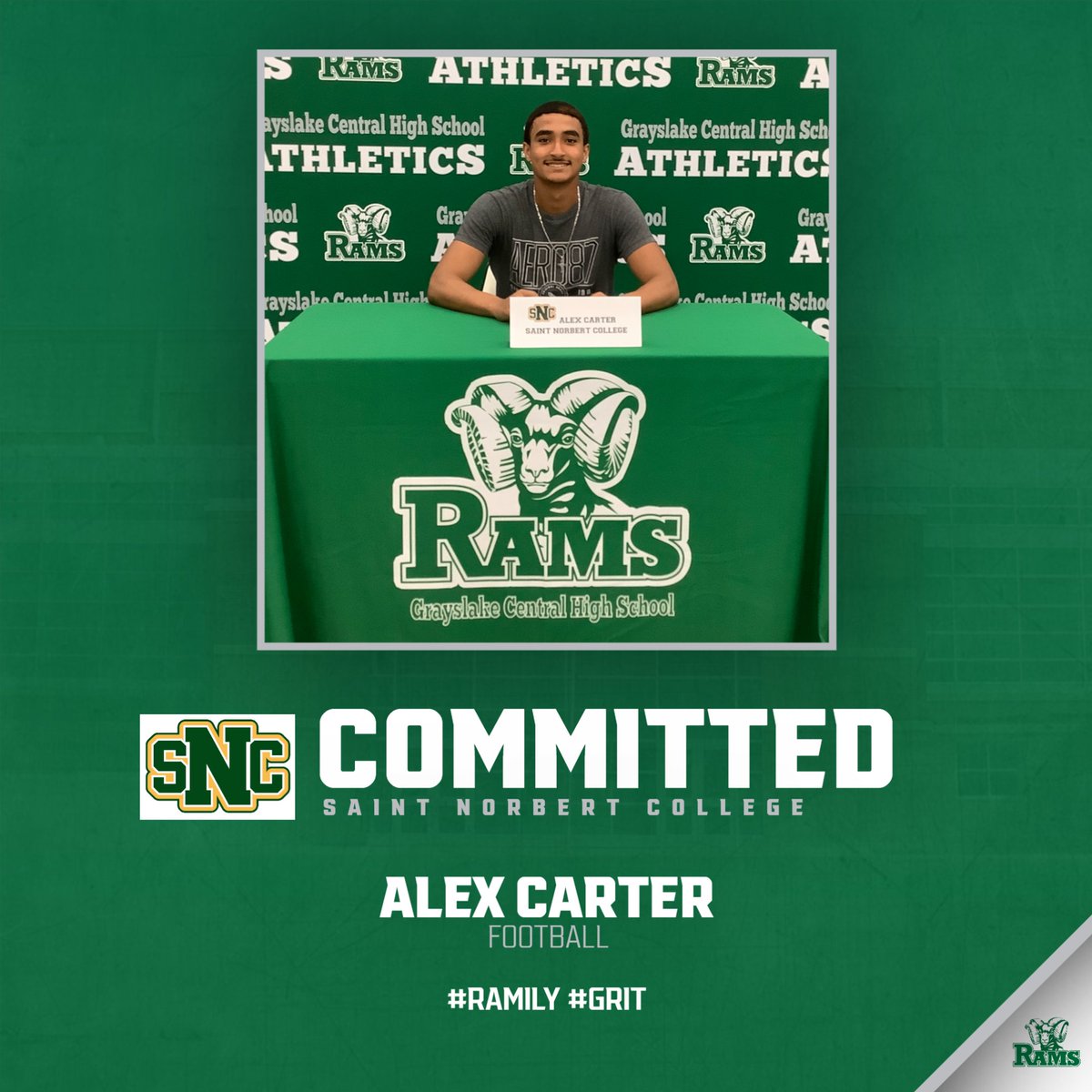 Congrats on committing to Saint Norbert College Alex! #GRIT #Ramily <a href="/GCHSTRACK/">Grayslake Central Boys Track and Field</a>