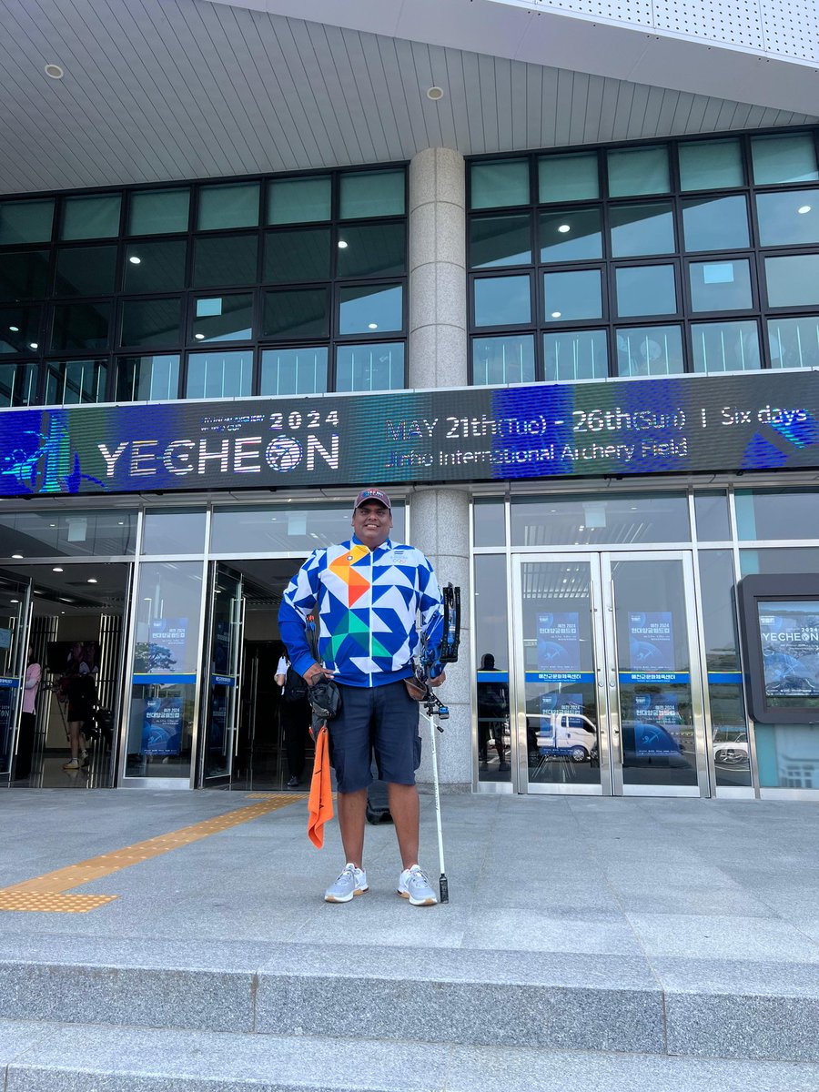 ArcherySV's tweet photo. Nuestro atleta Roberto Hernández afrontará esta tarde la ronda de clasificación de la II etapa de la Copa del Mundo de Tiro con Arco 2024 que tiene como sede Yecheon, Corea.

¡Mucha suerte, Roberto! https://t.co/uC3PfKsNbZ