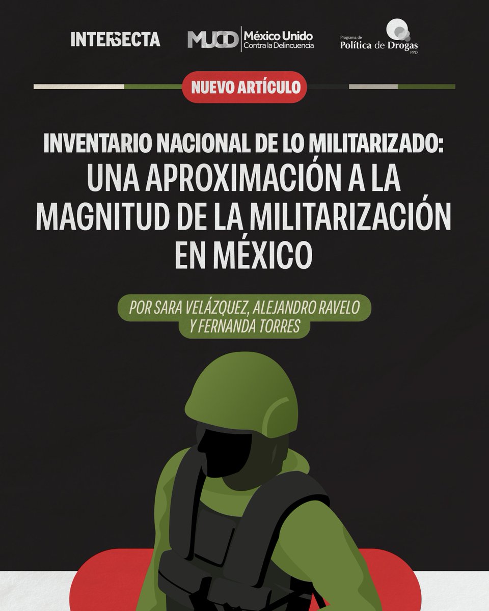 ¿Por qué decimos que la militarización avanza en México? Te invitamos a leer nuestro artículo sobre el #InventarioNacionalDeLoMilitarizado en @nexosmexico, proyecto que documenta la transferencia de presupuesto y funciones civiles a las fuerzas armadas. @MUCDoficial @PPD_AC