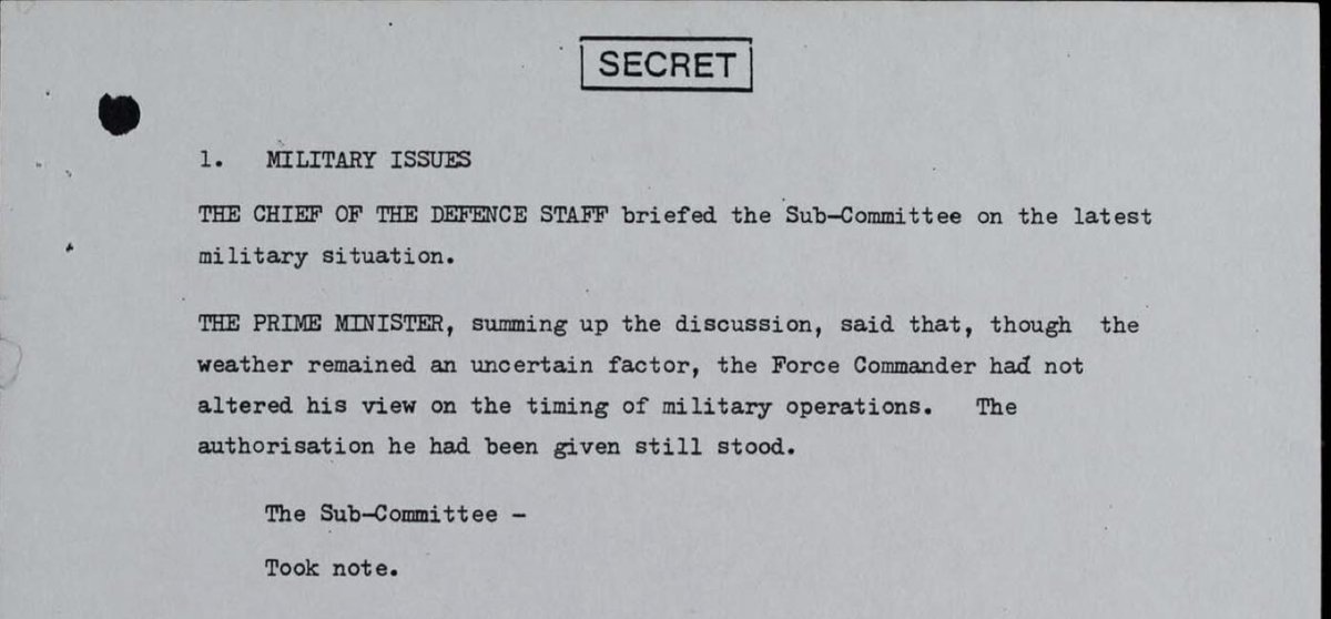 May 20th 1982: At a meeting of the War Cabinet, and with Argentina not accepting the UK's final offer of peace, Operation Sutton - The Amphibious landing in the Falklands headed for San Carlos - is given the go-ahead for tomorrow, at the Landing Force Commander's discretion...