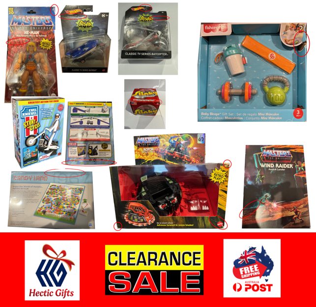 We’re clearing out a range of damaged packaging items and discontinued lines all at reduced prices. 

hecticgifts.sale

#HecticGifts #Clearance #DamagedPackaging #Discontinued #Toys #Games #FreeShipping #AustraliaWide #FastShipping