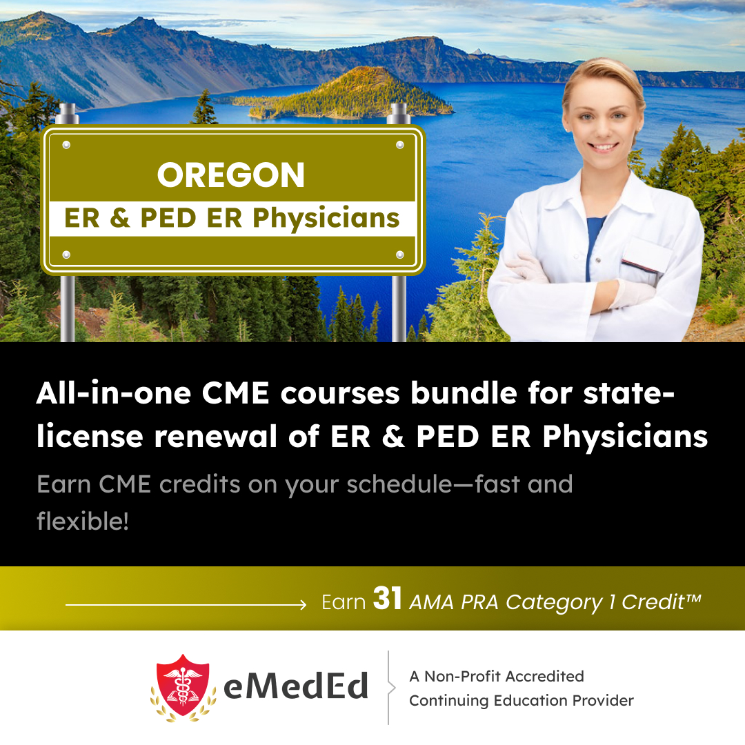 📚 Elevate Your Expertise: Explore the Oregon Emergency & Pediatric Emergency Physicians CME Courses Bundle! Join now- bit.ly/4cUP5RU #webcast #Physician #CME #EmergencyMedicine #Cardiology #Endocrinology #eMedEvents