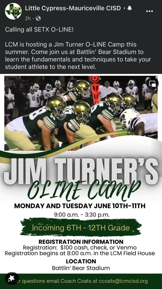 LCM Battlin’ Bear Football tweet media