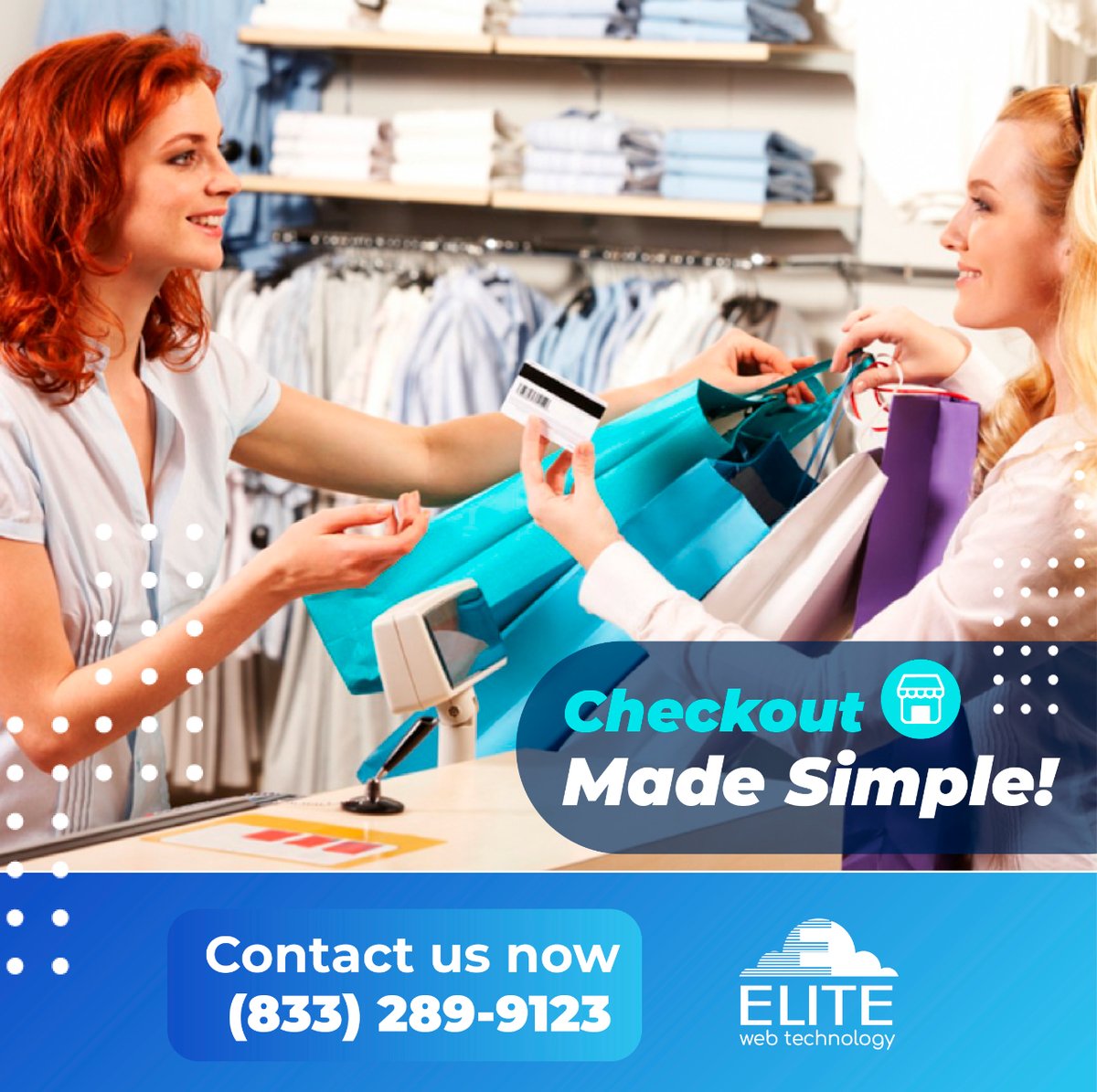 EliteWebTecInfo's tweet image. 🛒 Upgrade your grocery store with our prequalification for free terminals! 

Simplify transactions for your customers today!
📞 (833) 289-9123
🌐 elitewebtechnology.us
✉️ support@elitewebtechnology

#GroceryTech #FreeTerminals