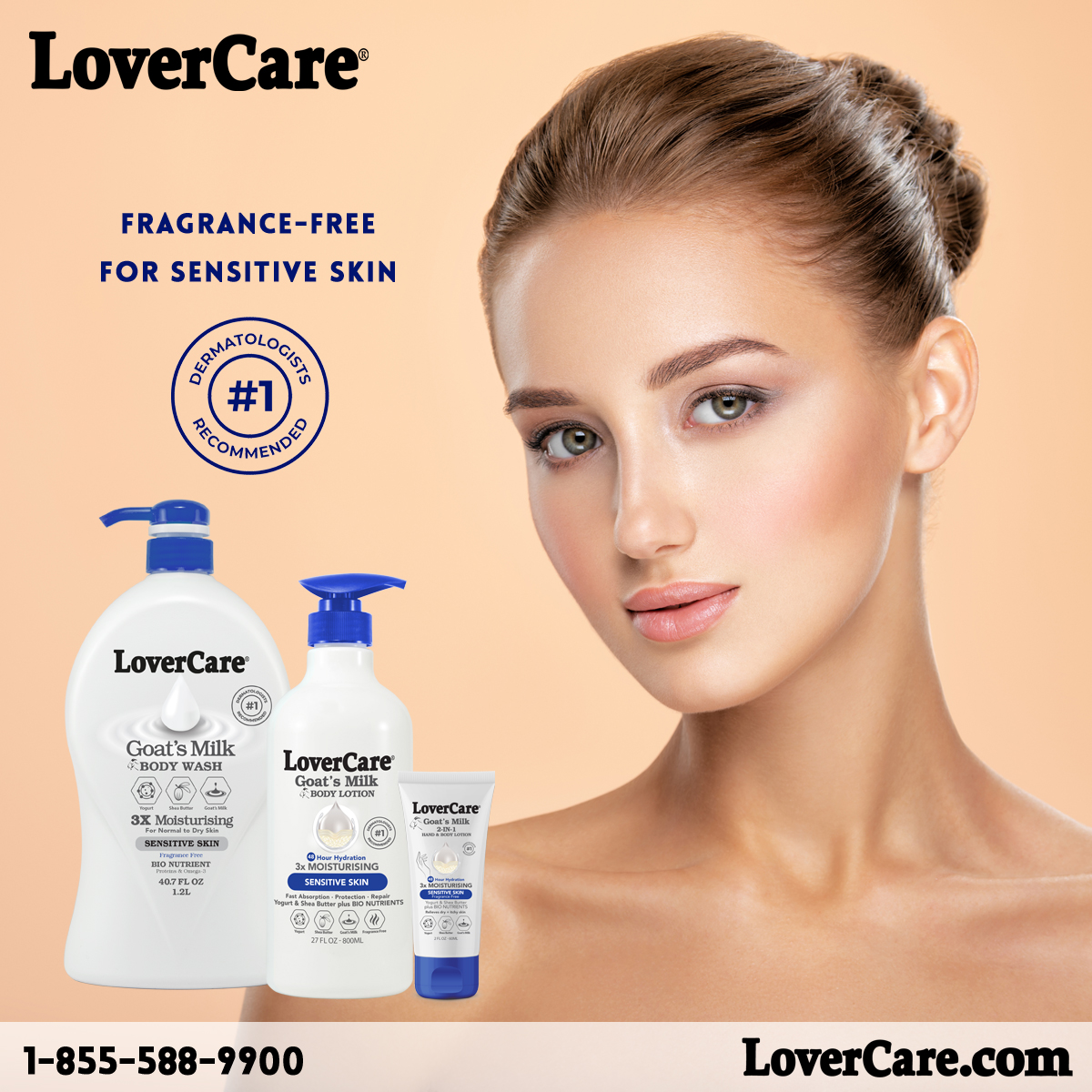 🎉Presenting LoverCare Body Lotion for Sensitive Skin! This lavish lotion is meticulously crafted for individuals with sensitive skin.🤗 Sensitive Shower Cream and Hand Cream will be available in the US soon! lovercare.com #bodylovers #bodylotion #handcream #handlotion