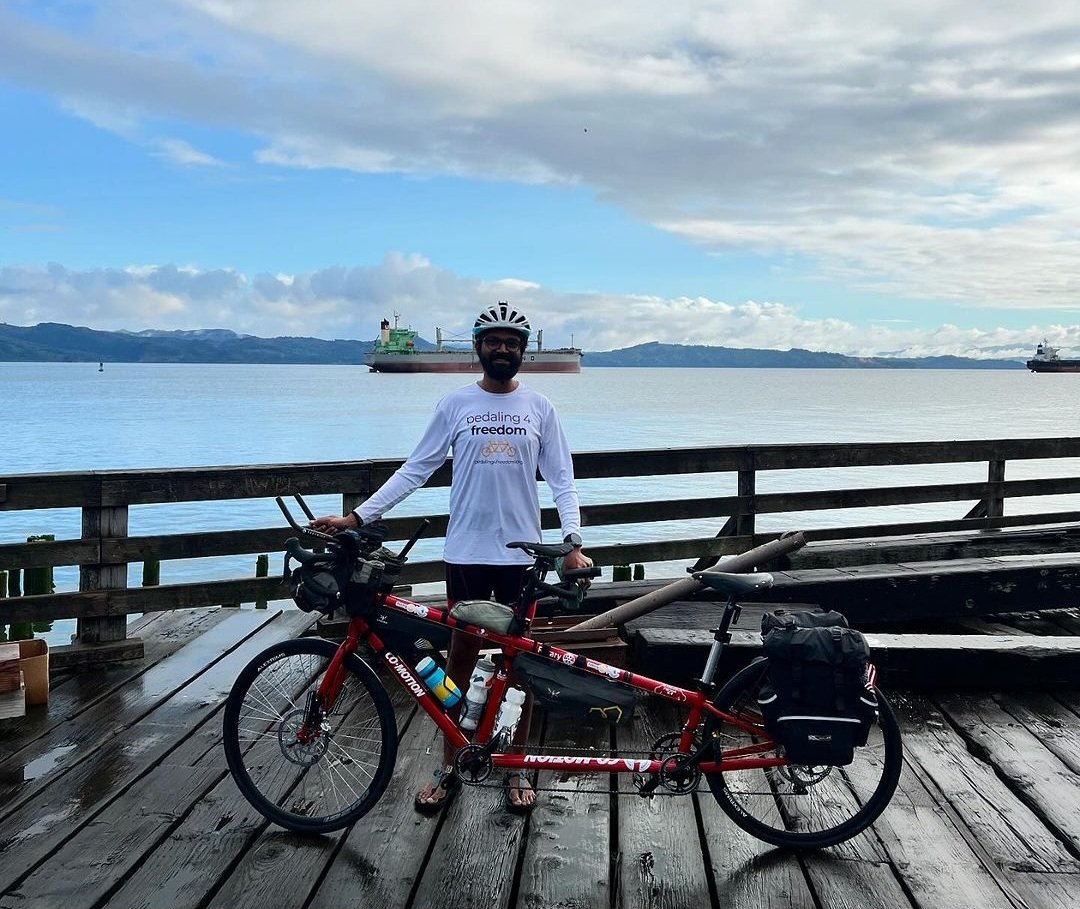 A bike named KINDNESS is coming to a town near you!! <a href="/iamarunr/">Naresh Kumar</a> is currently riding 3,500 miles across the country to help stop human trafficking.  Follow him 👉freedomseat.org

#MondayMotivation