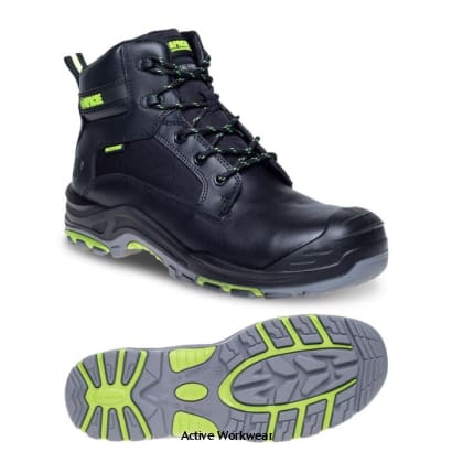 active-workwear.co.uk/products/apach…

Black leather and mesh upper. Non-metallic toe cap and midsole protection. Waterproof and breathable inner lining. Anti-scuff toe protection. Heat resistant to 300 degrees C. Dual density PU/Rubber outsole. 100% non-metallic. PU comfort insole. A tough...