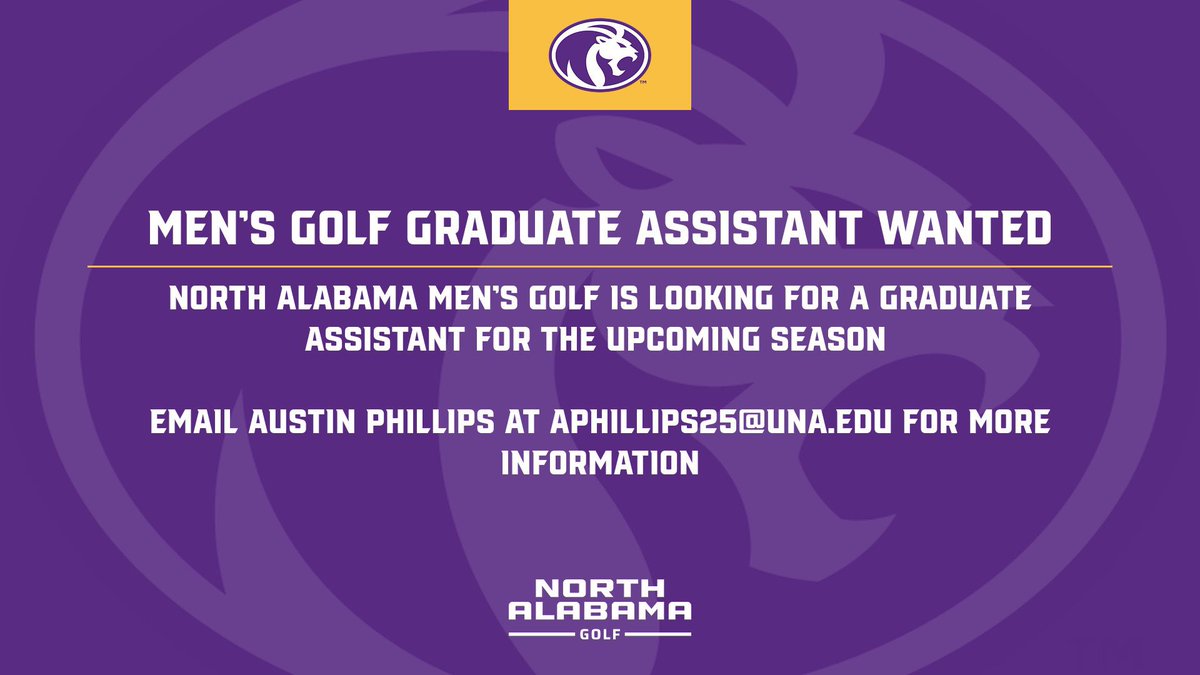 Graduate assistant wanted❗️

Reach out to Coach Phillips at aphillips25@una.edu for more information

#RoarLions 🦁