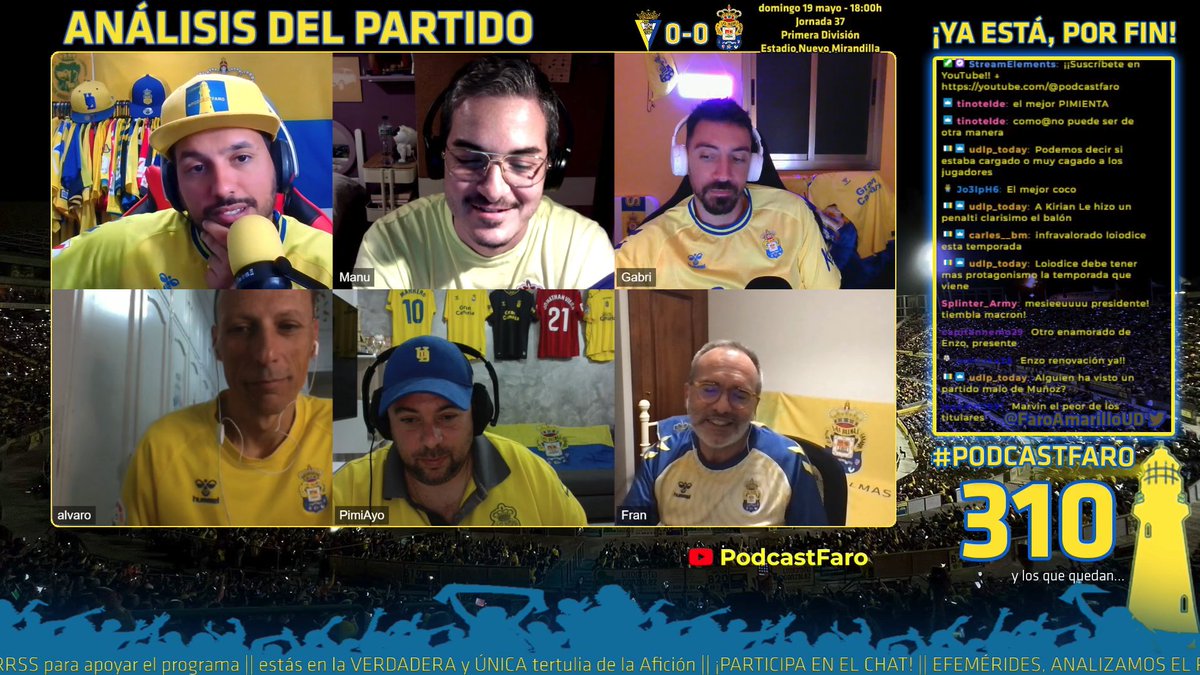 Los lunes son menos lunes cuando hay #PodcastFaro 
💛💛💙💛💛
¡SEGUIMOS EN PRIMERA!

Ya disponible el #PodcastFaro 3⃣1⃣0⃣ en todas las plataformas de podcast, música y mañana a primera hora en YouTube
#Arribadellos‼️

📲 Búscalo en tu app favorita
🔗 linktr.ee/PodcastFaro