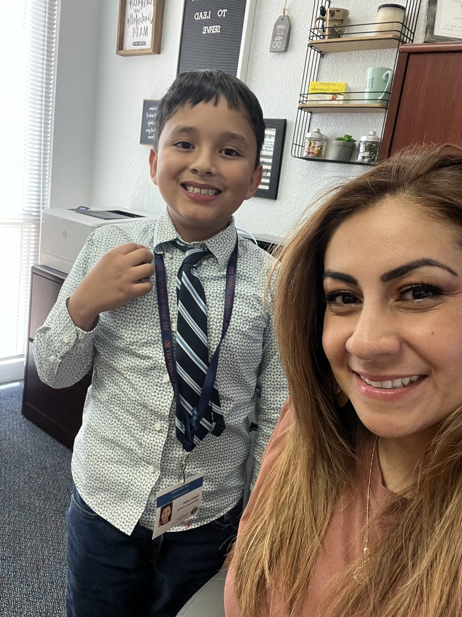 Today I had the pleasure to have a student shadow me for the day! Students turned in their PBIS points to be a principal for a day. This young man did amazing!! <a href="/RSEcowboys/">Red Sands Elementary</a>