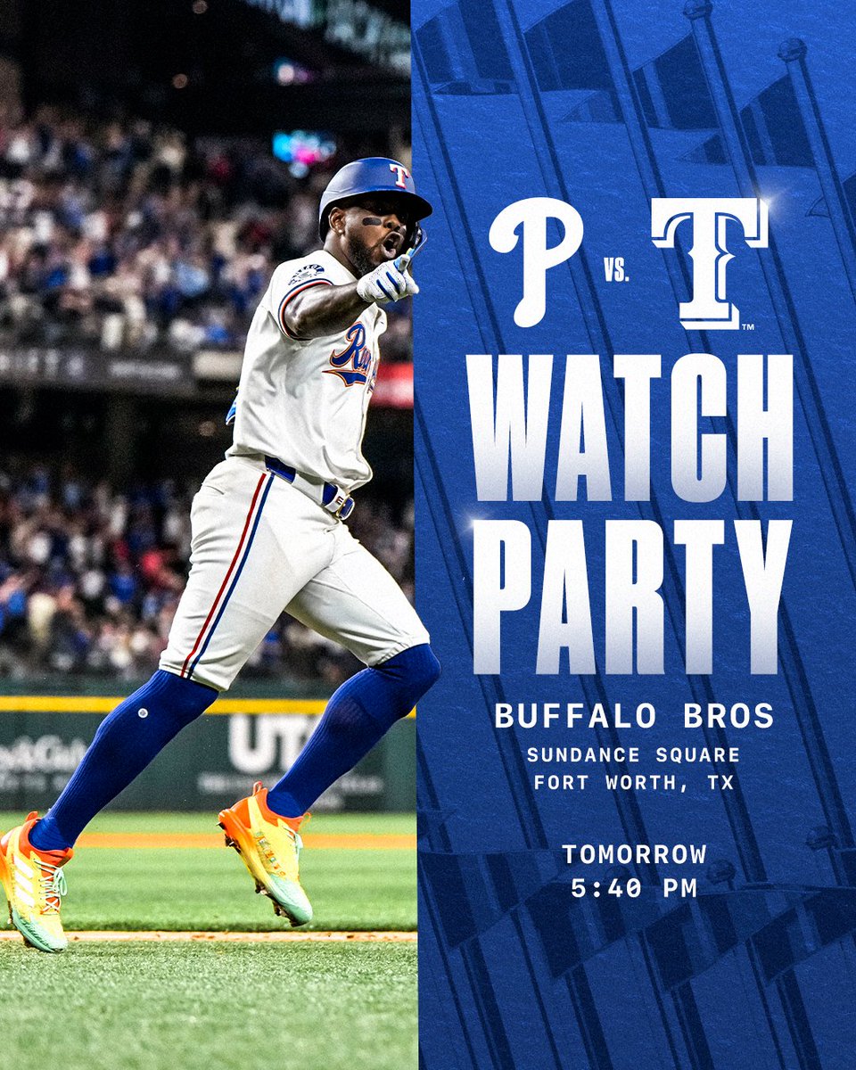 Need happy hour plans tomorrow? Join us in Fort Worth for speciality drinks, prizes and Rangers baseball!