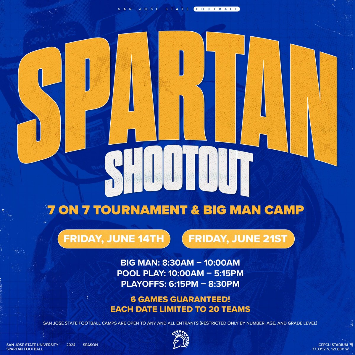 The 2024 Spartan Shootout! Schools interested in participating please reach out to garrett.wolfe@sjsu.edu #ThisIsSparta | #AllSpartans