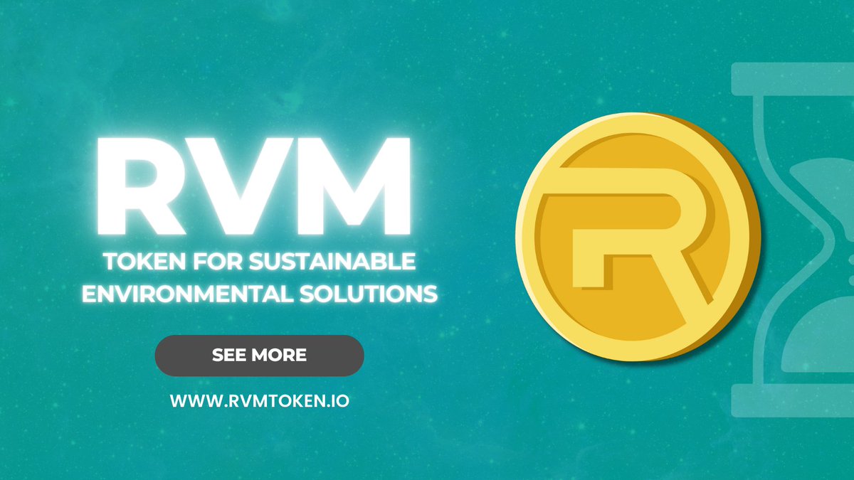 rvmtofficial's tweet photo. ⏳ Don't wait! Invest in RVM Token today & secure your spot in a sustainable future. #TimeIsRunningOut #RVMToken #InvestGreen #greenrevolution #ecowealth #GreenInvesting #cryptotoken #greentoken https://t.co/RbPIABHPtA