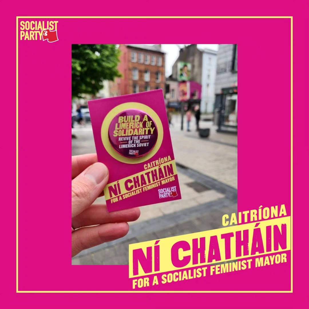 solidarityLK's tweet photo. Everyone knows we have the best posters in town, but have you seen the best badges? Pick up some of our limited edition bespoke badges designed in Limerick, and in the spirit of the #LimerickSoviet by one of our amazingly talented activists.
#Caitriona4Mayor https://t.co/5gI69uF69S