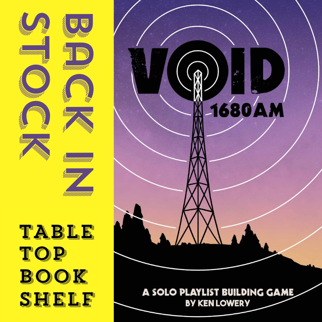 VOID 1680 AM from @BannerlessGames is back in stock! Grab your copy, build your playlist, and get it on the airwaves #ttrpg #solorpg #sologames