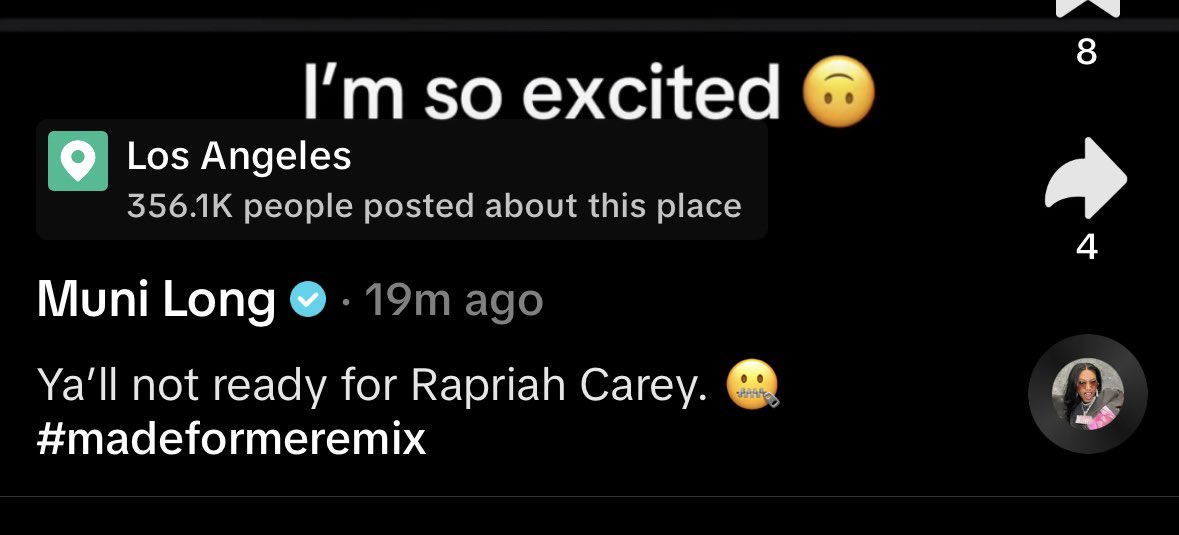 Not you @munilong teasing the lambs! Oh we been ready for the OG MC to drop those bars since Prisoner! 

WE UP!! Need this @MariahCarey #MadeForMeRemix STAT! 
#MariahCarey