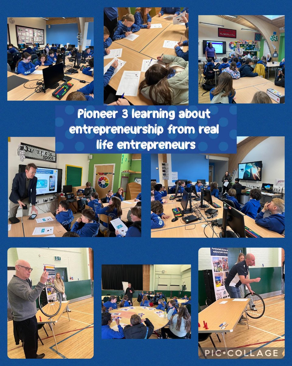 Pioneer 3 learning about entrepreneurship from real life entrepreneurs as part of the cluster entrepreneur competition #AberLLC #AberMaths #AberScience @csc_stem @CSC_Numeracy
