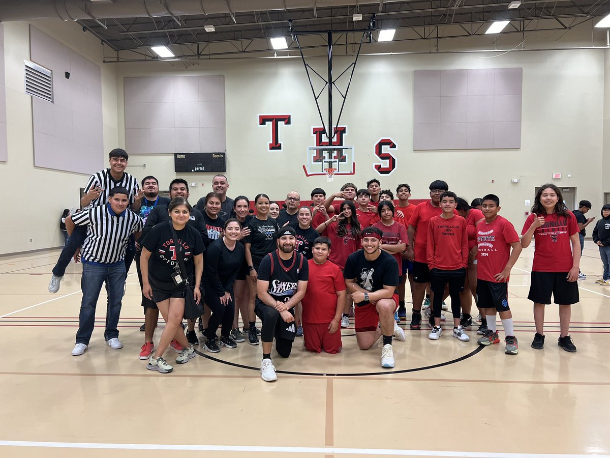 Faculty team takes the win against the students once again! 53-35 was the final score! 💯🏀 #TISDProud