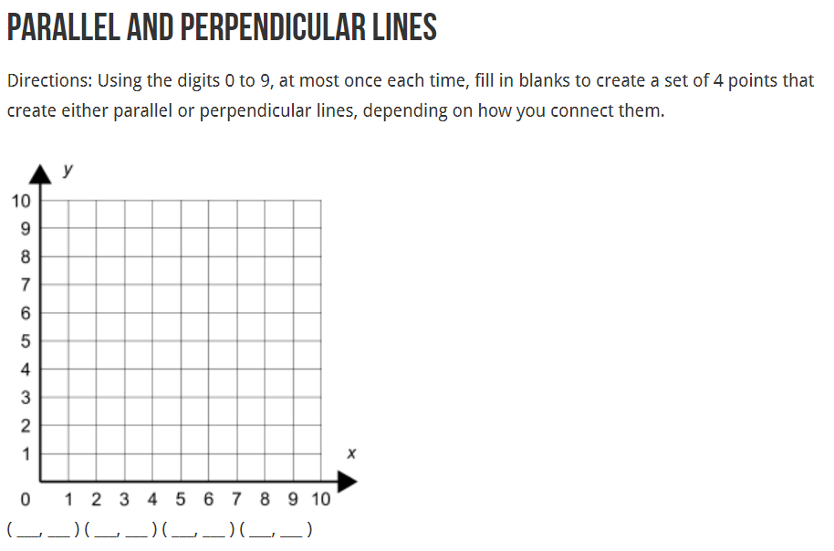 robertkaplinsky's tweet image. Are your 8th graders learning about parallel and perpendicular lines?  Try out this @openmiddle problem from @And02B with them. openmiddle.com/parallel-and-p…