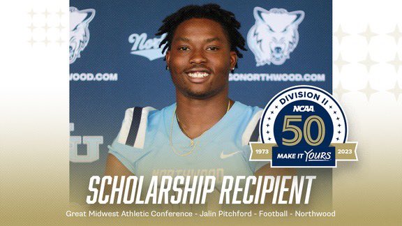 Jalin Pitchford Earns NCAA Division II 50th Anniversary Scholarship gonorthwood.com/x/st228