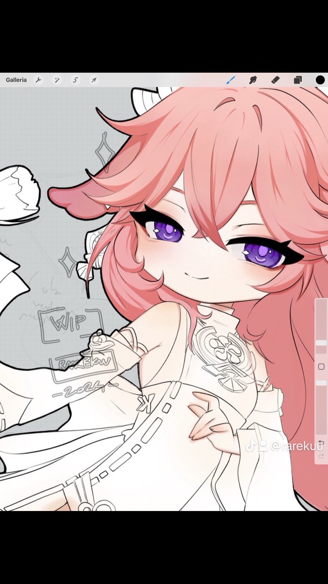 A little #wip #yaemiko #genshinimpact