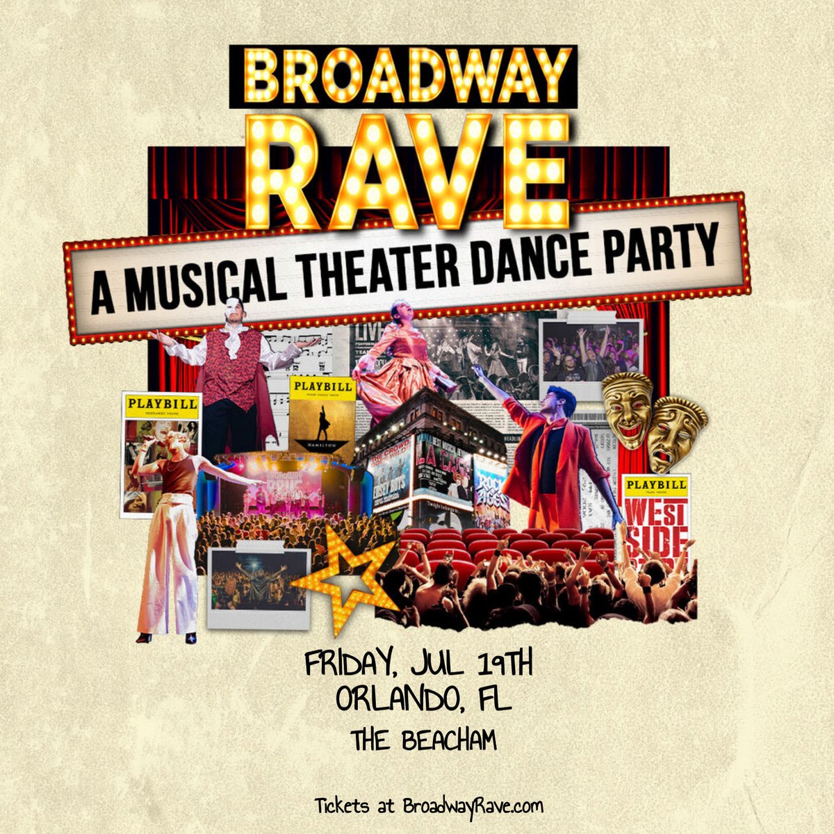 thebeacham's tweet photo. 📢 JUST ANNOUNCED: @broadwayrave_ is back in action Friday July 19th! 🎭 Tickets are ON SALE NOW! https://t.co/eQhiHPCsng