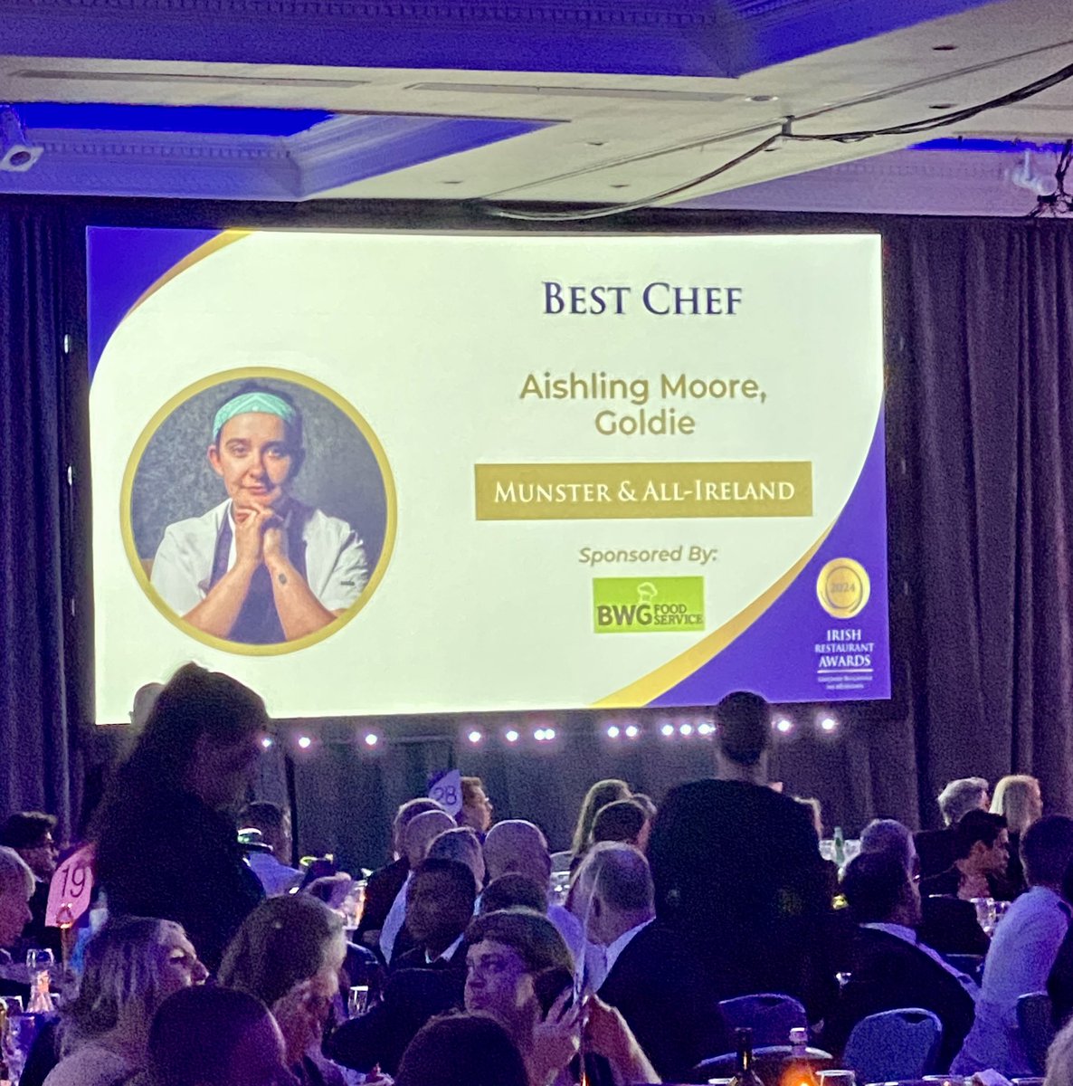 A great night for the Cork culinary scene with wins for @meeranchef @chefahmetdede @goldie_cork @ElbowLaneCork and the wonderful oasis of music and hospitality that is @LevisBallydehob at tonight’s #FoodOscars @restawards @RAI_ie Awards @ClaytonHotelBal #PureCork