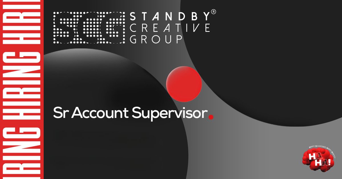 Senior Account Supervisor Aranıyor – STANDBY CREATIVE GROUP 👇 Başvuru ve Detaylar: ajansgiller.com/ilan/senior-ar…

#kariyer #ajansgiller