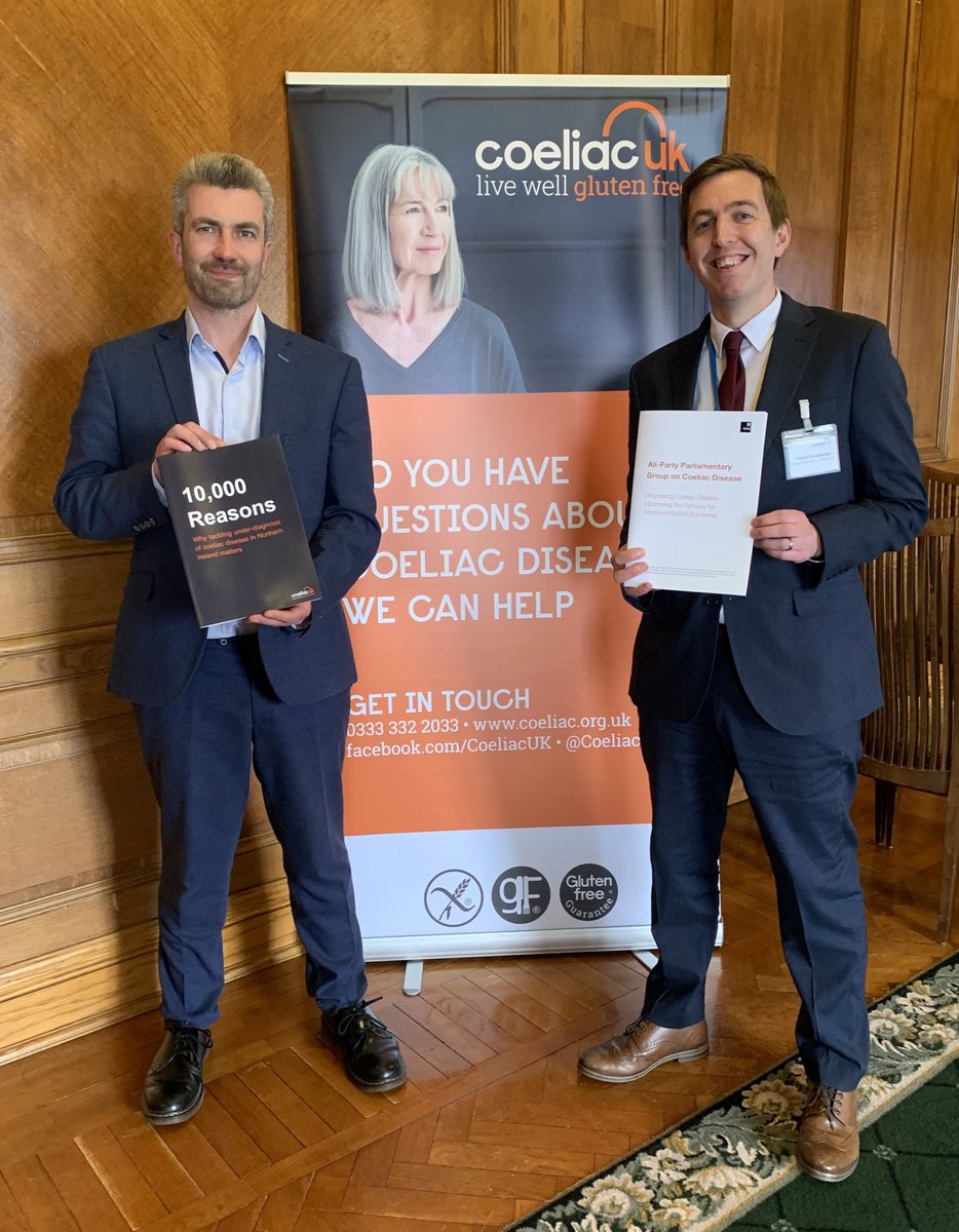 Danny Donnelly MLA (@dannydonnelly1) on Twitter photo Good to meet <a href="/Coeliac_UK/">Coeliac_UK</a> today at Stormont and hear about their reports on improving treatment for people with the condition. Surprising that it affects 1 in 100 people here and half are undiagnosed. Good to meet <a href="/Coeliac_UK/">Coeliac_UK</a> today at Stormont and hear about their reports on improving treatment for people with the condition. Surprising that it affects 1 in 100 people here and half are undiagnosed.