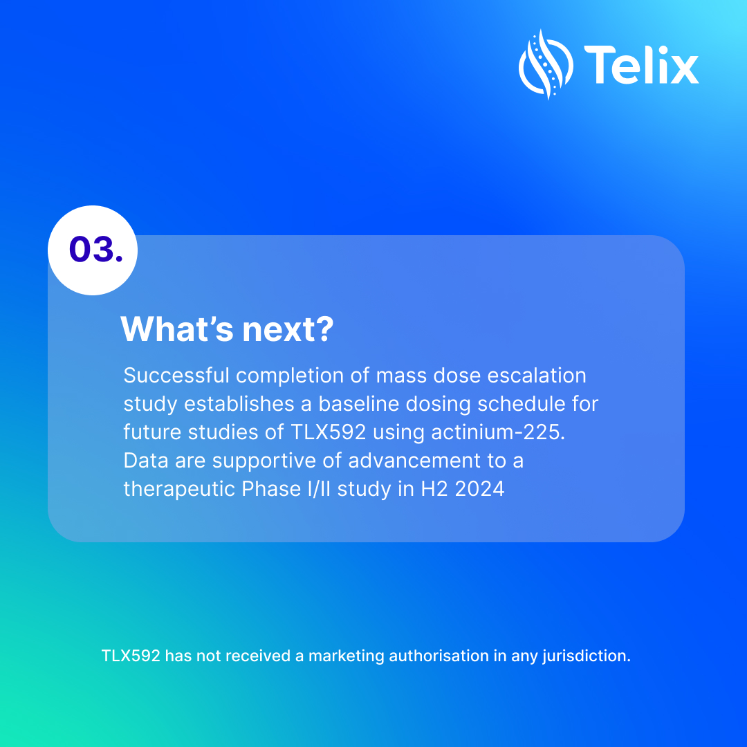 Telix is pleased to announce the successful completion of CUPID, its first-in-human Phase I mass dose escalation study of TLX592 in patients with advanced prostate cancer. To read more about the results click here: bit.ly/3VaPPM1