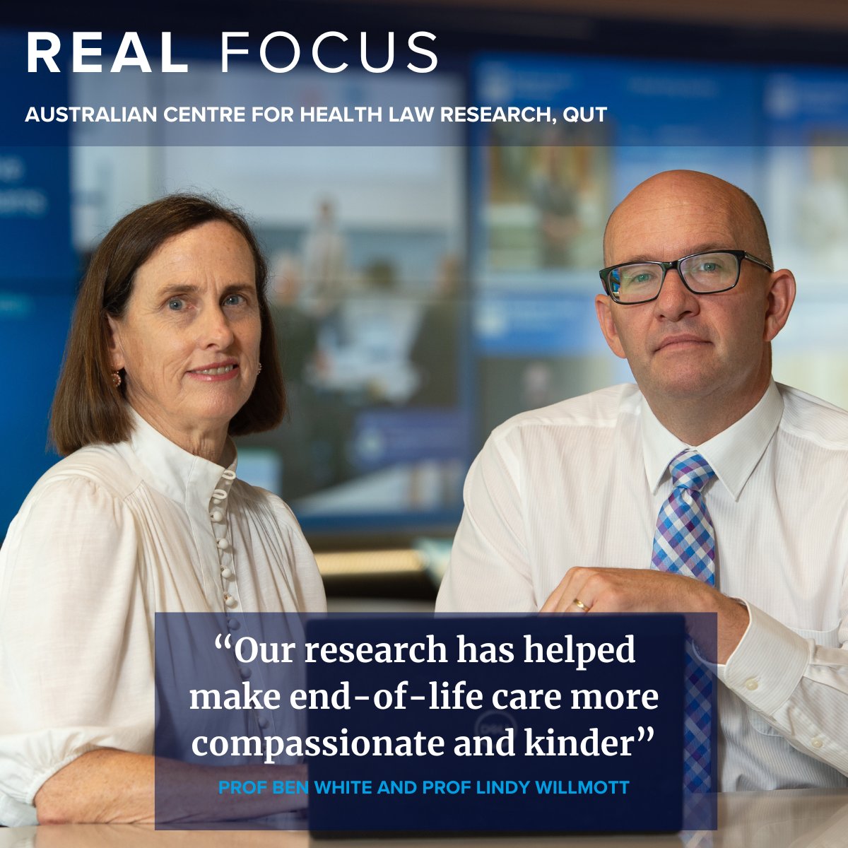 “How we die is an important part of our story.” Go behind the scenes with Professors <a href="/BenPWhite/">Ben White</a> &amp; <a href="/WillmottLindy/">Lindy Willmott</a>, who played a key role in introducing #voluntaryassisteddying laws in Australia. bit.ly/44qxu0k #QUT #QUTResearch #QUTLaw #QUTRealFocus <a href="/HealthLawQUT/">Australian Centre for Health Law Research (ACHLR)</a>