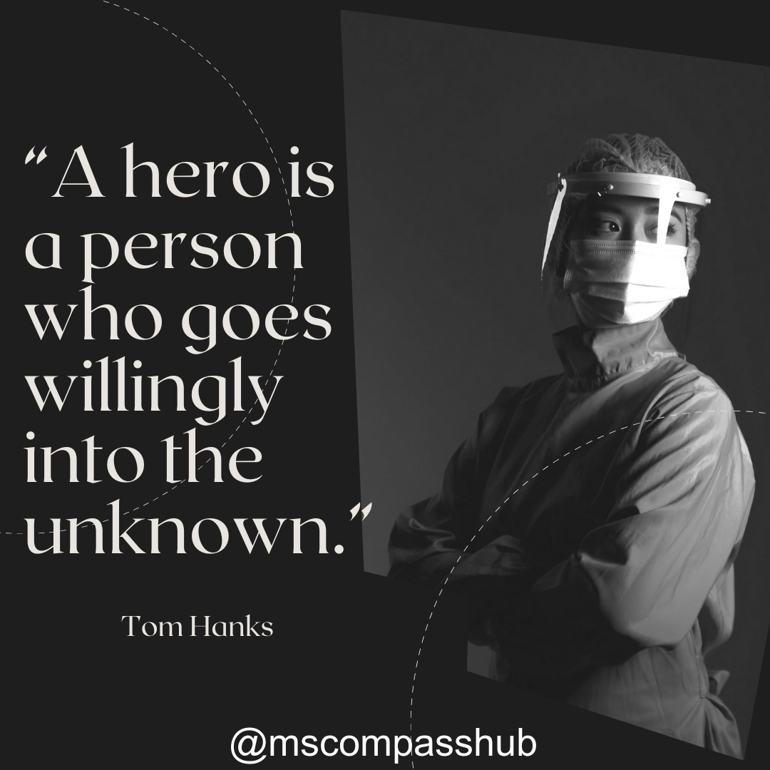 'A hero is a man who goes willingly into the unknown.'
Tom Hanks
#multiplesclerosisawareness #multiplesclerosisfighter #multiplesclerosiswarrior #multiplesclerosisproblems #multiplesclerosissociety #positivemindsets #positivemindsetONLY #chronicalillness #mentalhealthmatters...