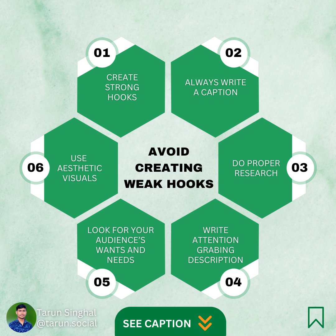 TarunSocial's tweet photo. 🔥Here are some really important points to create awesome hooks!

1. Keep your hook short and simple.

2. You can use jokes, shocking statistics, a question, or a quote.

#ContentStrategy #SocialMediaTips #businesscoach #socialmediamanagement #SocialMediaStrategy #postoftheday https://t.co/HIzsPvHbSN